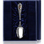 Серебряная чайная ложка с позолоченной буквой Н на декоративной ручке  682ЛЖ03012